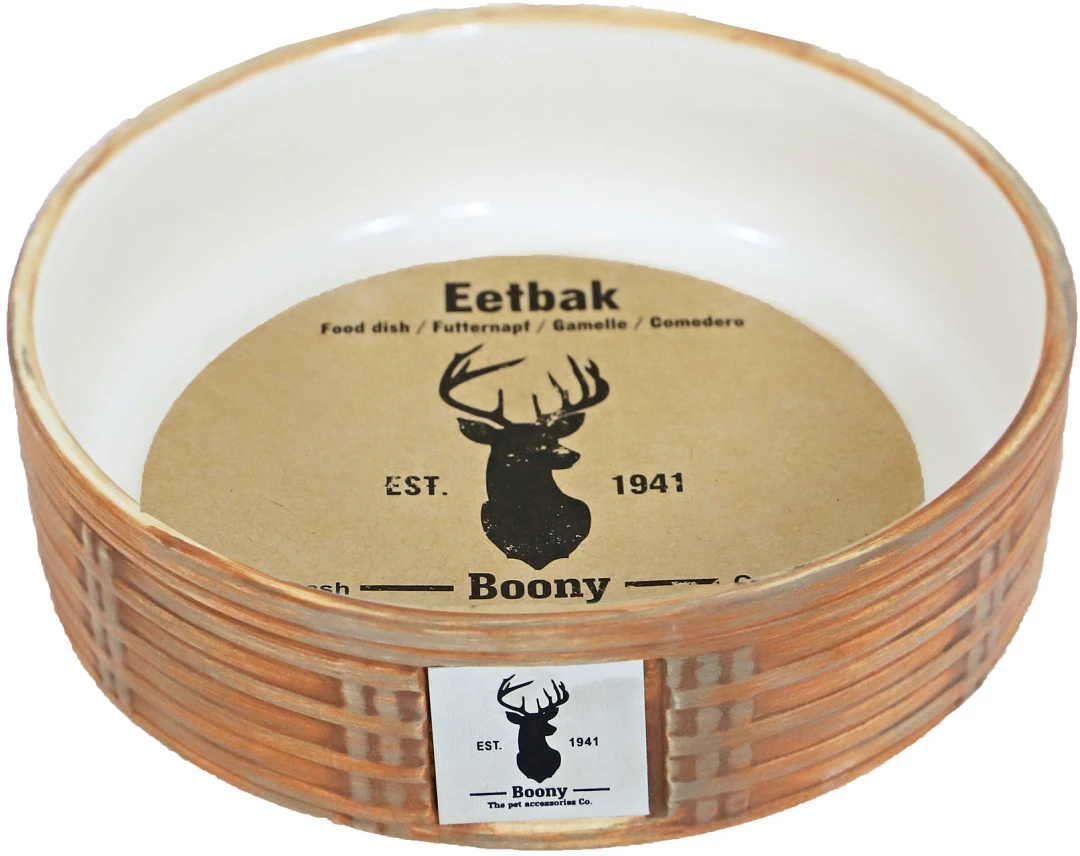Boony Est. 1941 Voerbak Steen Wicker Sand - Afbeelding 2