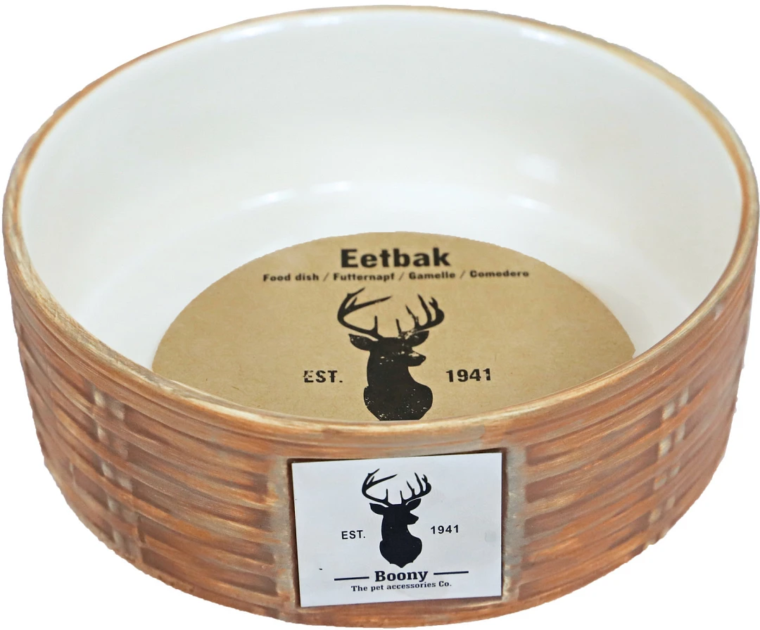 Boony Est. 1941 Voerbak Steen Wicker Sand - Afbeelding 3