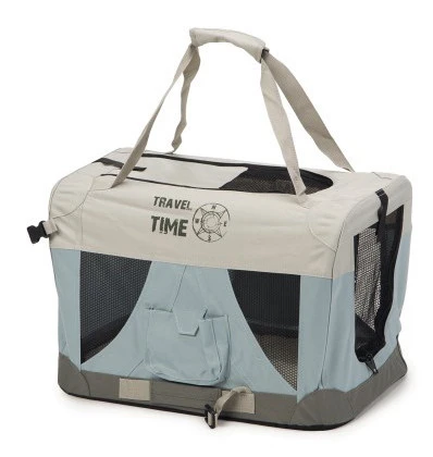 Beeztees Nylon Bench Travel Time Lichtblauw