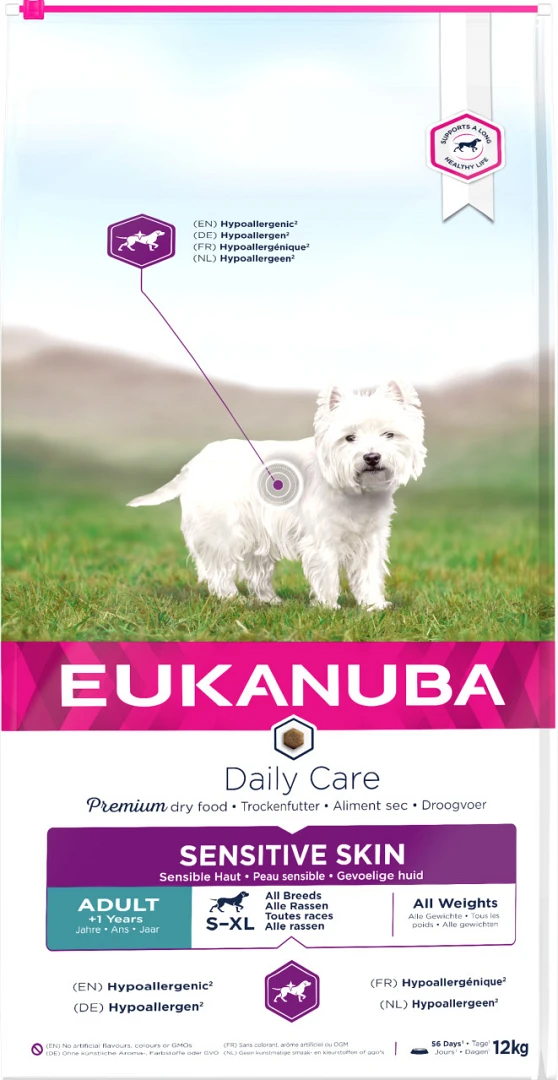 Eukanuba Daily Care Sensitive Skin Adult 12,5 Kg