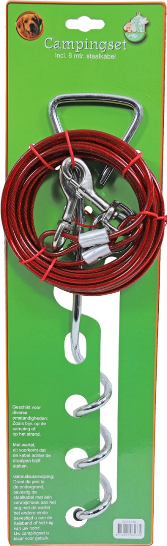 Boon Campingset 6 Mtr Staalkabel En Draaipen
