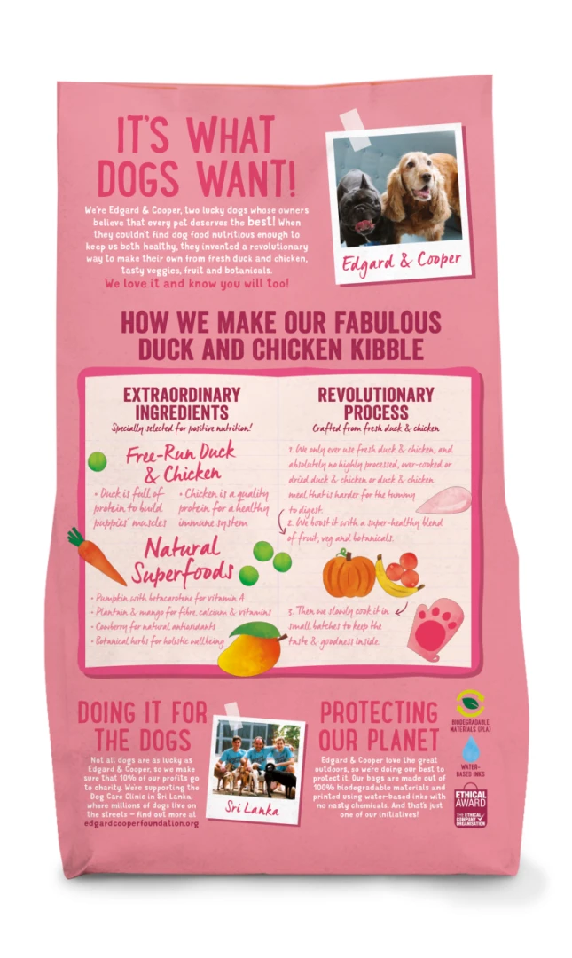 Edgard & Cooper Hondenvoer Puppy Eend En Kip 2,5 Kg - Image 2