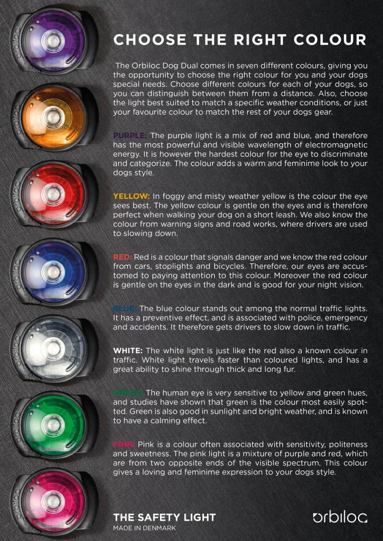 Orbiloc Safety Light Dog Dual Geel - Image 2