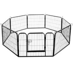 Prime Line Playpen Puppyren Black 8 Panelen